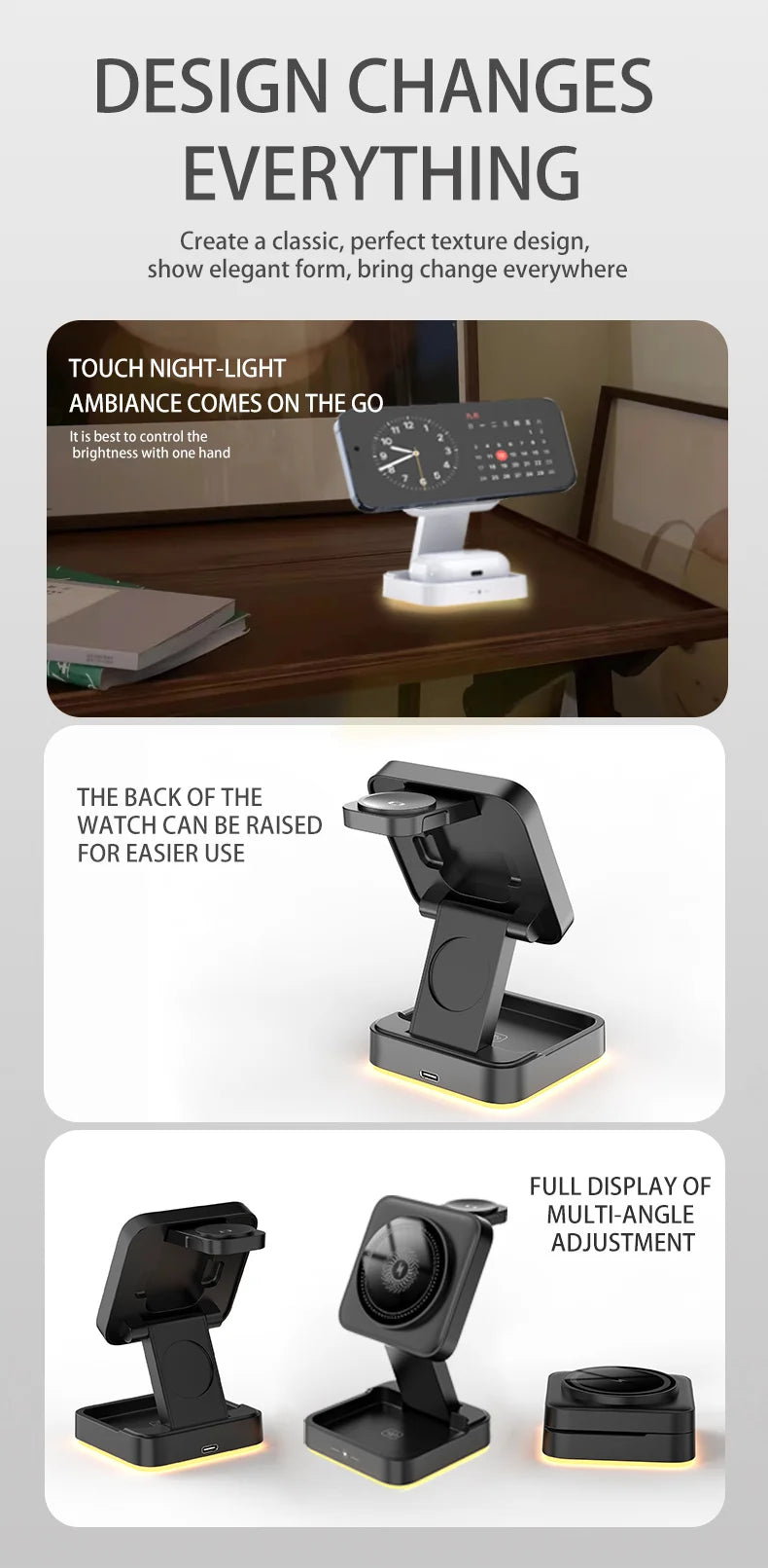 3-in-1 Foldable Magnetic Wireless Charger - S&N Gadgets