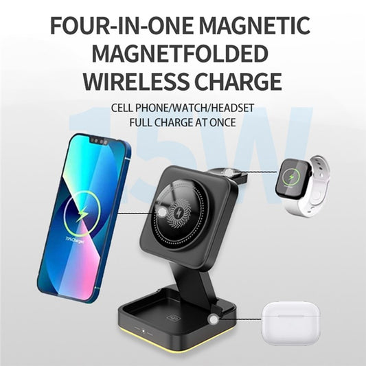 3-in-1 Foldable Magnetic Wireless Charger - S&N Gadgets