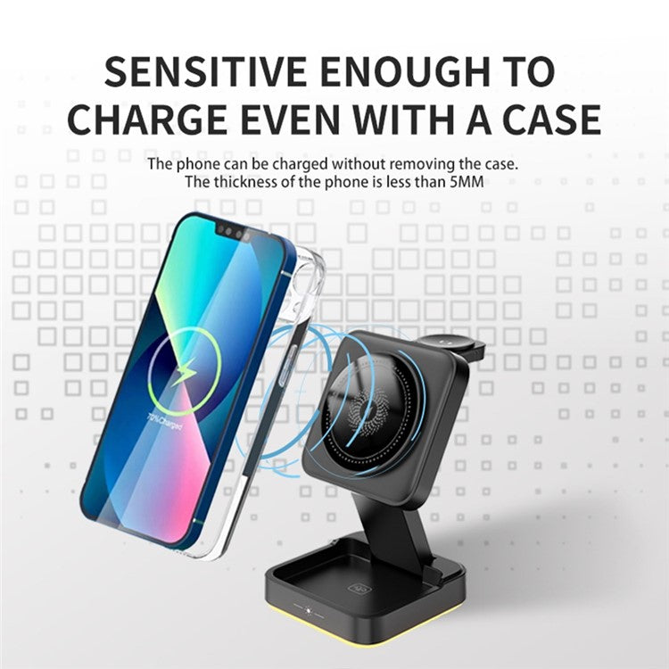 3-in-1 Foldable Magnetic Wireless Charger - S&N Gadgets