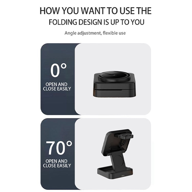 3-in-1 Foldable Magnetic Wireless Charger - S&N Gadgets