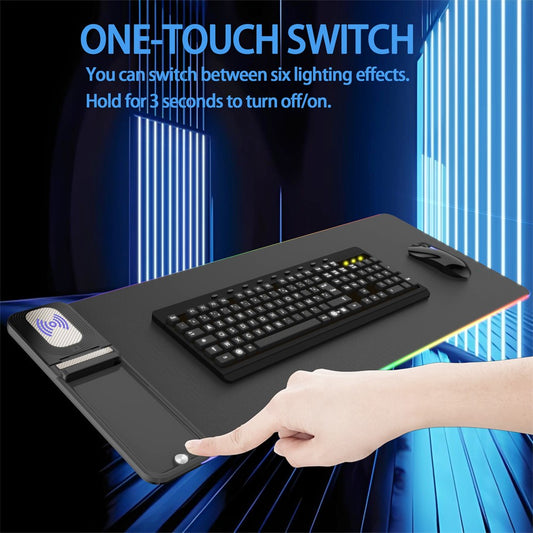 Multifunctional LED Mousepad with Wireless Charging - S&N Gadgets