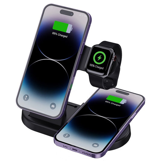 Foldable Wireless Charger for iPhone 12-15 with Ambient Light - S&N Gadgets