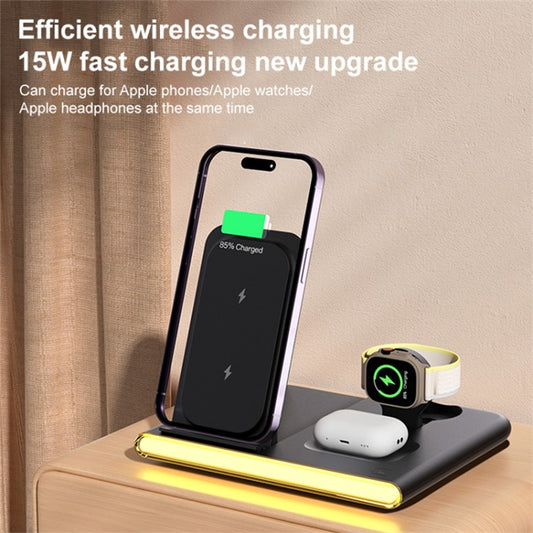 3-in-1 Foldable Wireless Charger with Ambient Light - S&N Gadgets