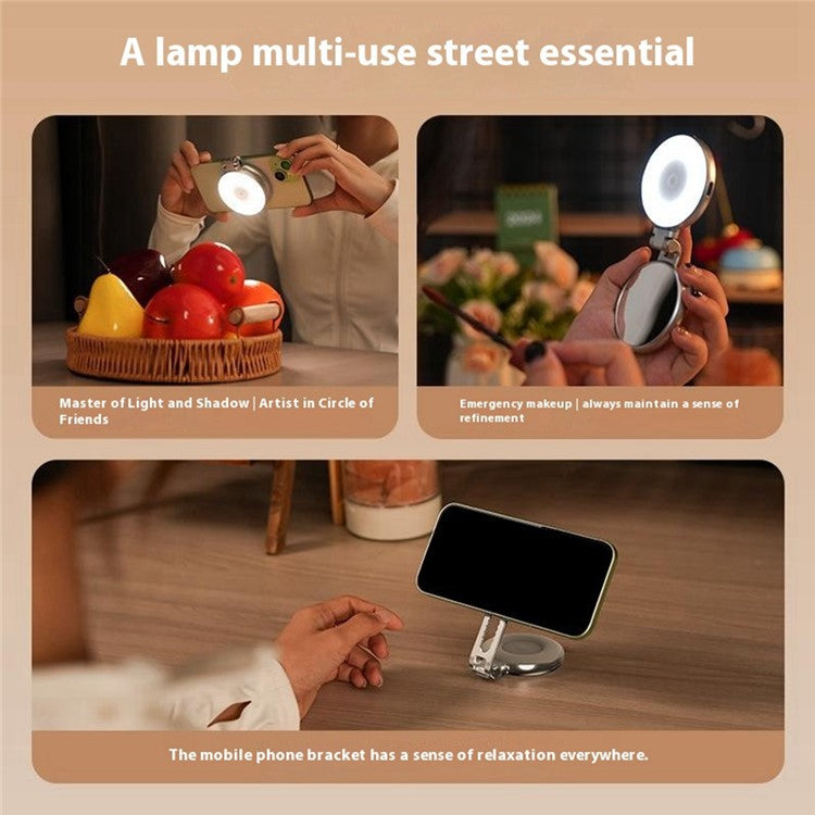 TELESIN Magnetic Selfie Light with Mirror (Pocket Size) - S&N Gadgets