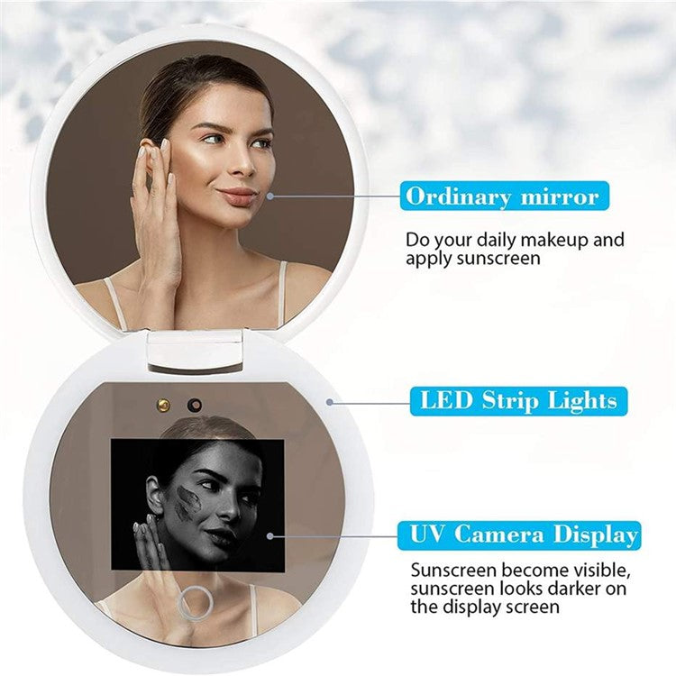 Smart Makeup Mirror Built-in UV Camera for Sunscreen Test - S&N Gadgets