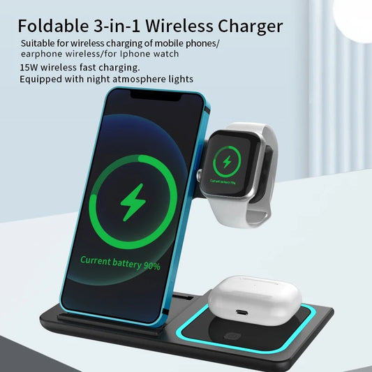 3-in-1 Wireless Power Station - S&N Gadgets