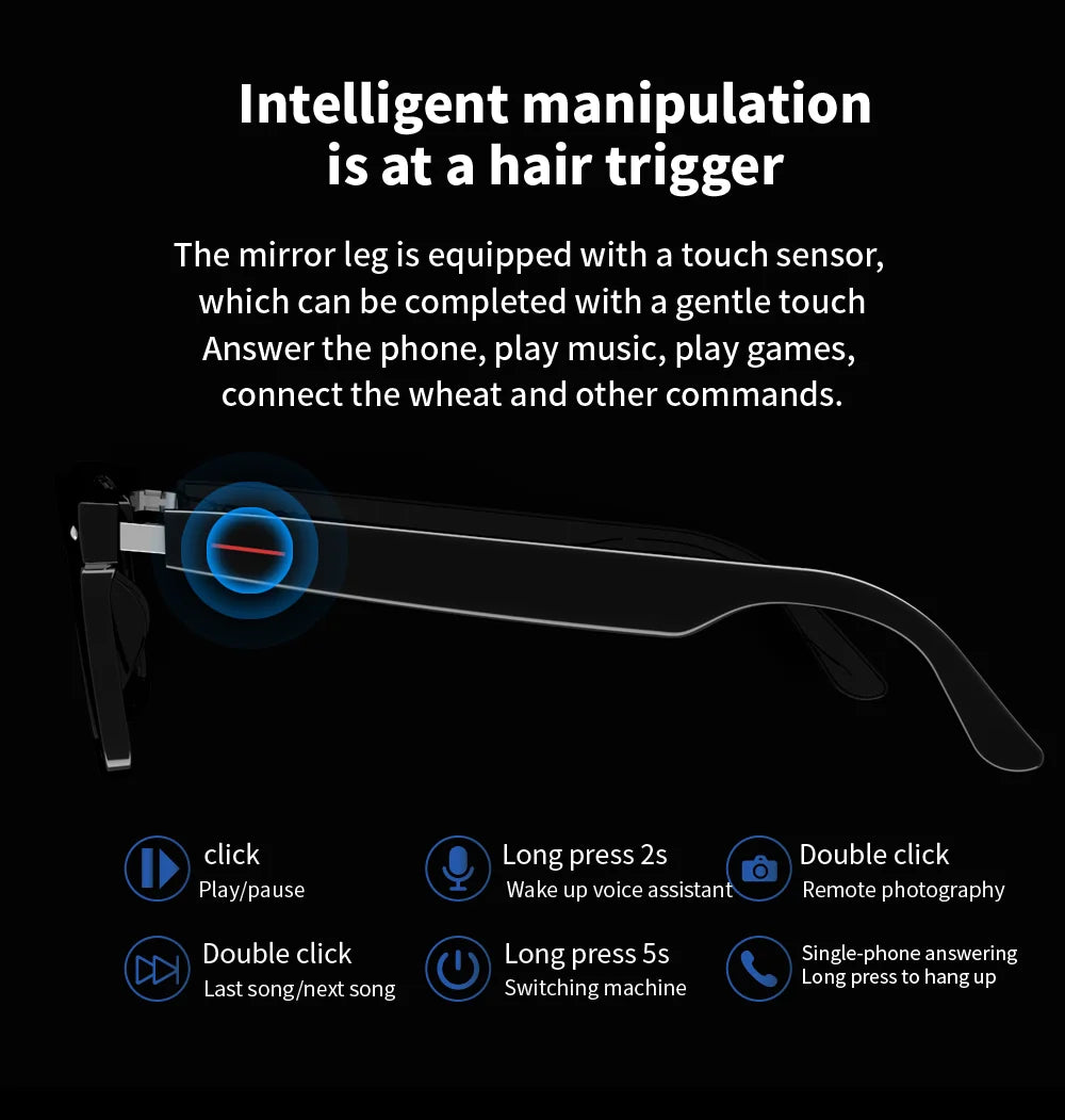 Smart Sunglasses with Replaceable Lens - S&N Gadgets