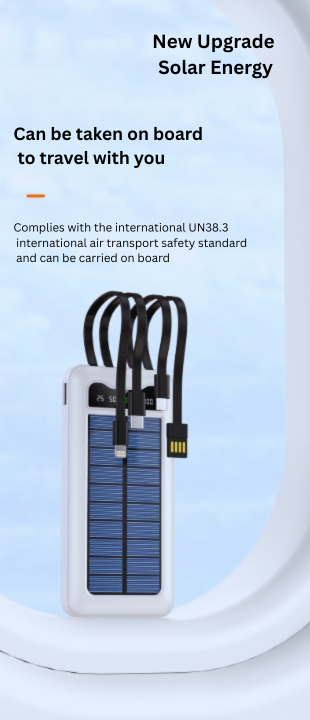 4-in-1 Solar Power Bank 10000mAh - S&N Gadgets