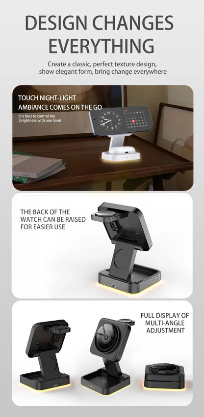 3-in-1 Foldable Magnetic Wireless Charger - S&N Gadgets