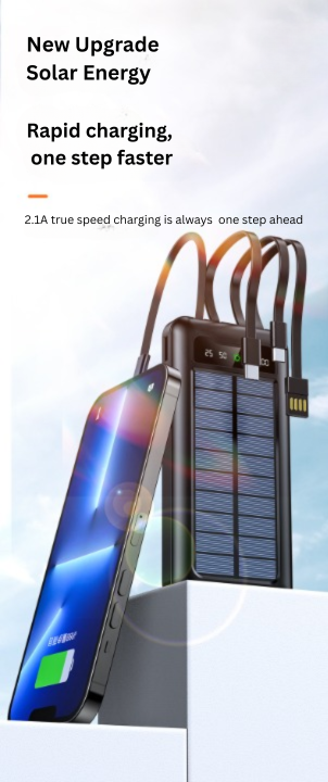4-in-1 Solar Power Bank 10000mAh - S&N Gadgets