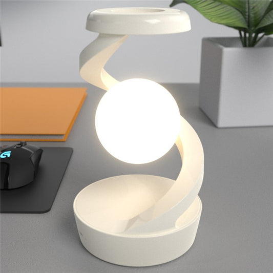 Spiral Levitation Floating Light RGB with Wireless Charging Pad - S&N Gadgets
