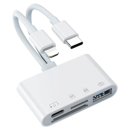 8-pin Card Reader 4-in-2 SD+TF+USB OTG+USB-C - S&N Gadgets