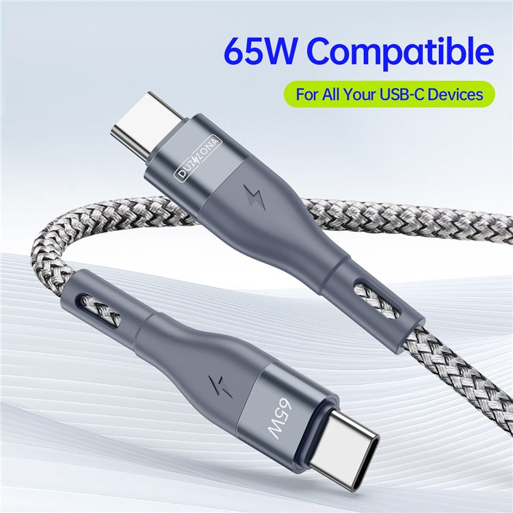 DUZZONA 65W USB-C to USB-C Fast Charging Cable - S&N Gadgets