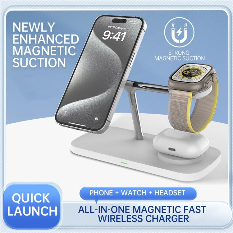 Qi2 3-in-1 Desktop Charging Stand - S&N Gadgets