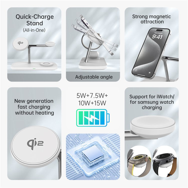 Qi2 3-in-1 Desktop Charging Stand - S&N Gadgets