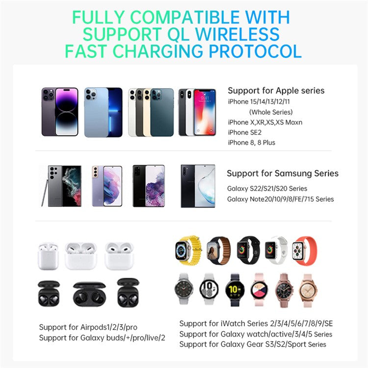 Qi2 3-in-1 Desktop Charging Stand - S&N Gadgets