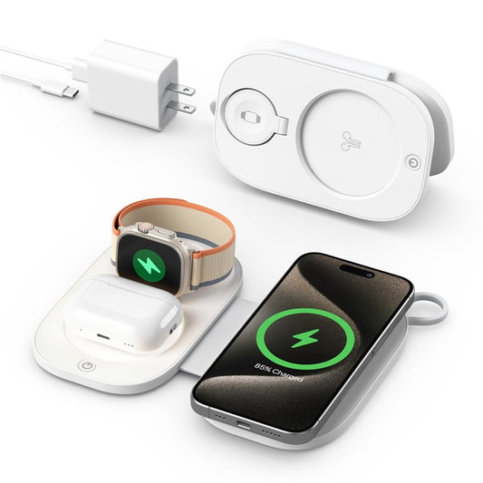 3-in-1 Foldable Travel Charger (No Power Adapter) - S&N Gadgets