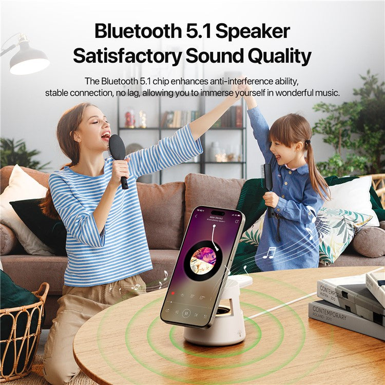 DUZZONA 5-in-1 Wireless Charger with Speaker and Night Light - S&N Gadgets