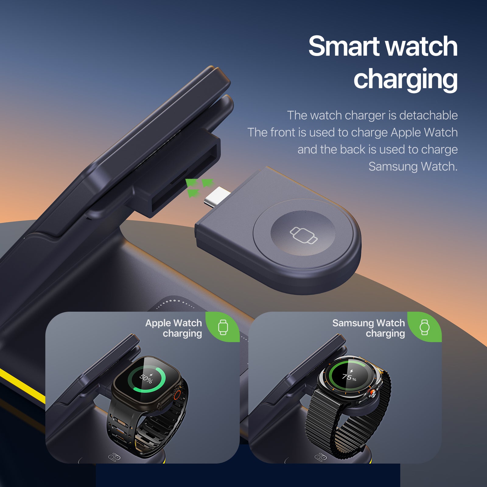 DUZZONA 5-in-1 Magnetic Wireless Charger - S&N Gadgets