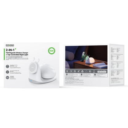 DUZZONA Snail-Shaped Magnetic Wireless Charger with Night Lamp - S&N Gadgets