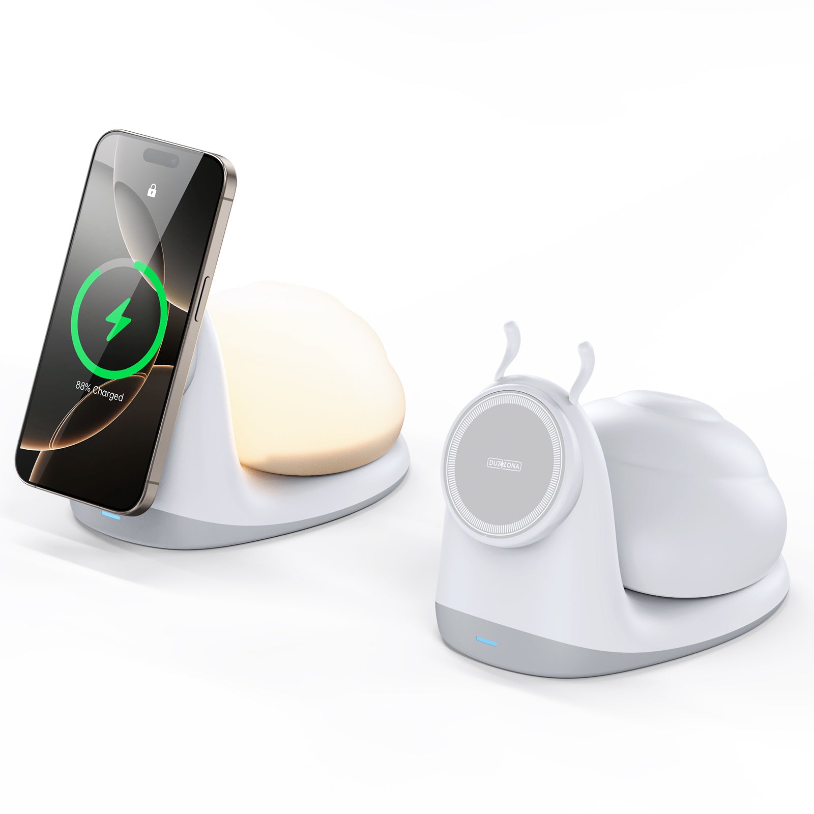 DUZZONA Snail-Shaped Magnetic Wireless Charger with Night Lamp - S&N Gadgets