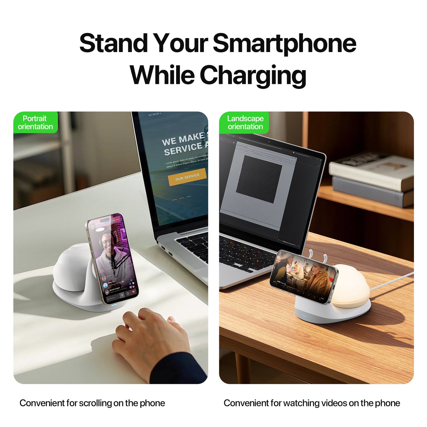 DUZZONA Snail-Shaped Magnetic Wireless Charger with Night Lamp - S&N Gadgets