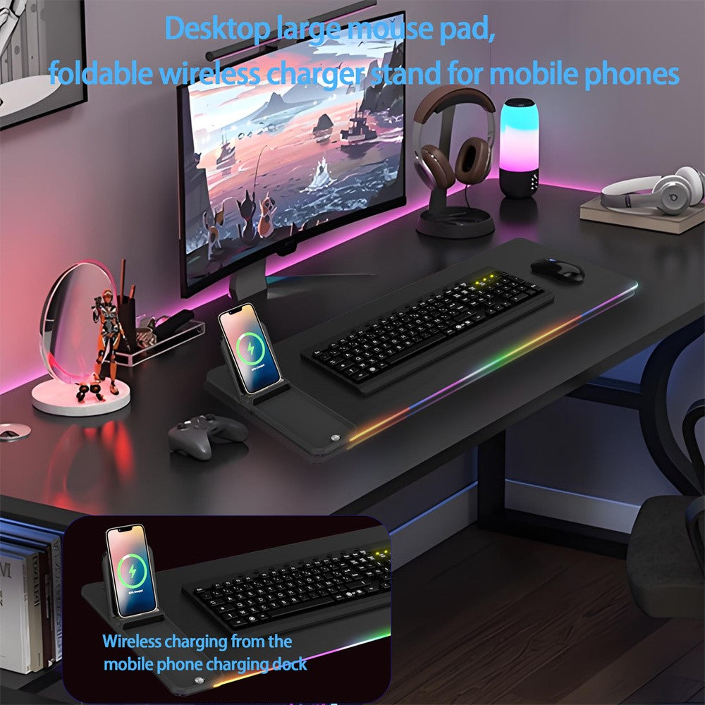 Multifunctional LED Mousepad with Wireless Charging - S&N Gadgets