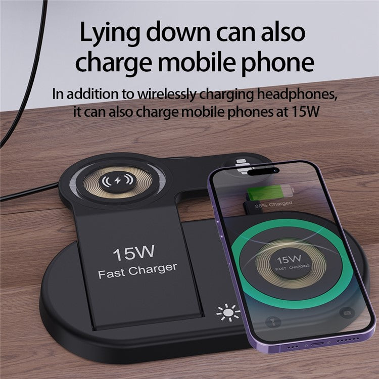 Foldable Wireless Charger for iPhone 12-15 with Ambient Light - S&N Gadgets