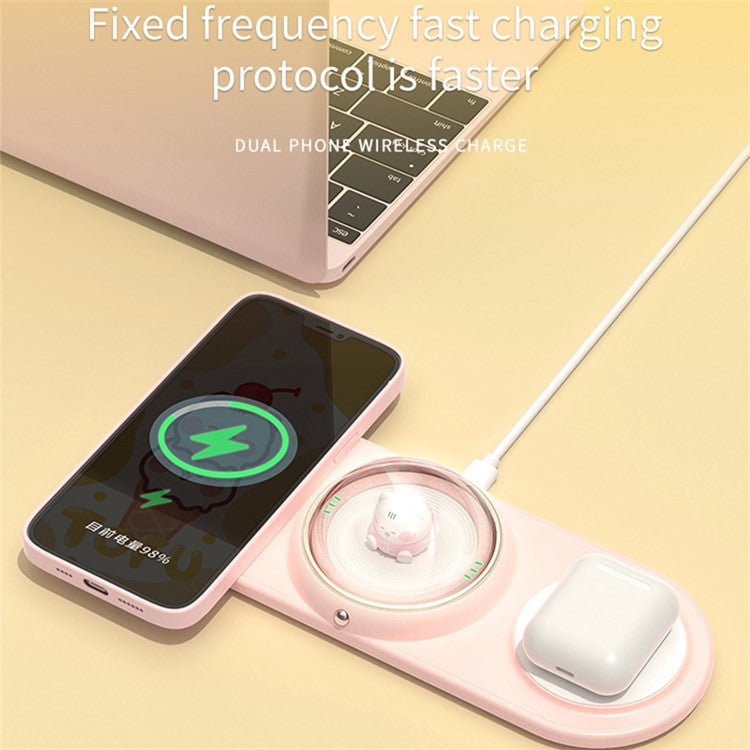 ICARER FAMILY 2-in-1 Cute Cartoon Design Wireless Charger - S&N Gadgets