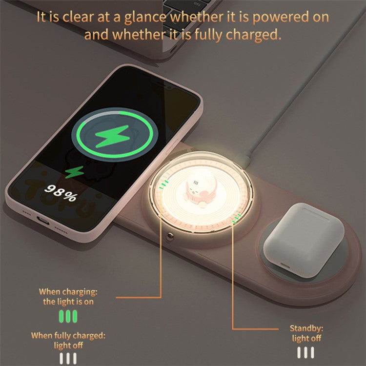 ICARER FAMILY 2-in-1 Cute Cartoon Design Wireless Charger - S&N Gadgets