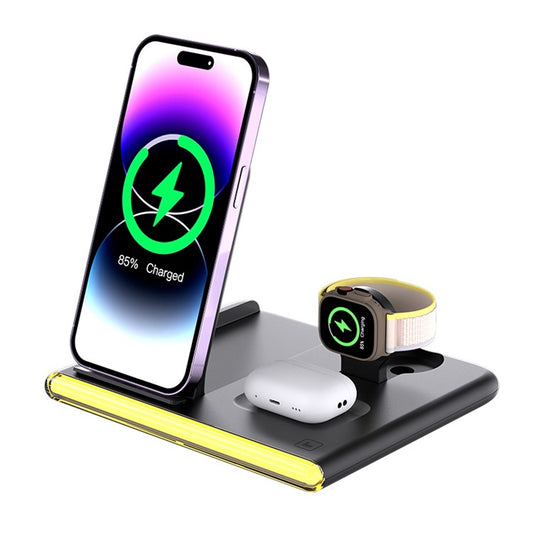 3-in-1 Foldable Wireless Charger with Ambient Light - S&N Gadgets