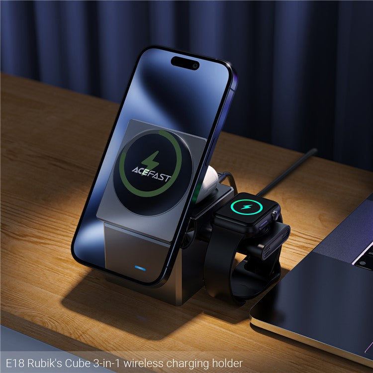 ACEFAST 3-in-1 Desktop Wireless Charging Station - S&N Gadgets