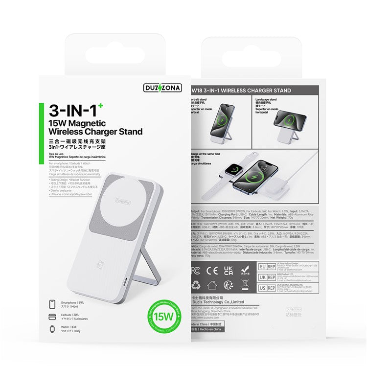 DUZZONA 3-in-1 Sliding Charging Station Stand - S&N Gadgets