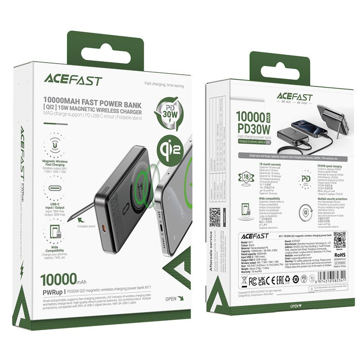 ACEFAST 30W Fast Charging Qi2 Power Bank 10000mAh - S&N Gadgets