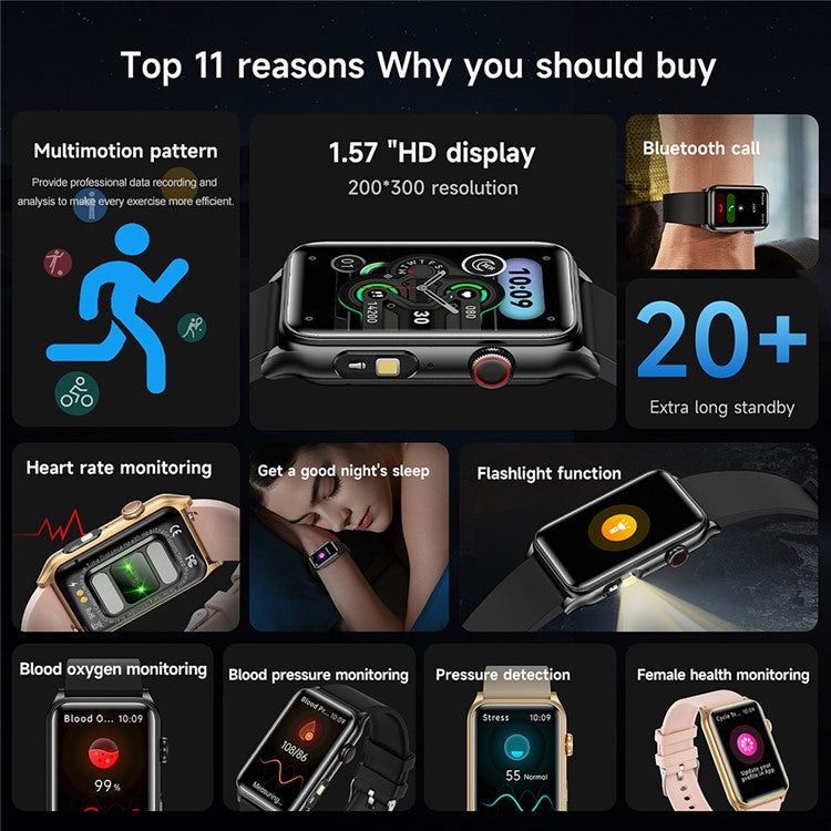 1.57 Inch Smart Bracelet Fitness Tracker - S&N Gadgets