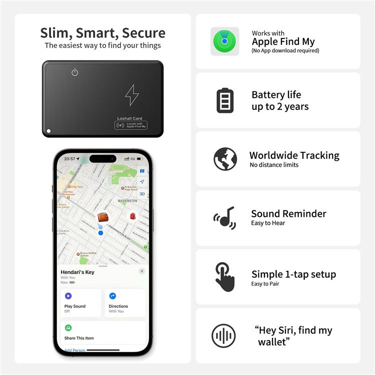 Ultra-Thin Card Tracker for Wallet - S&N Gadgets