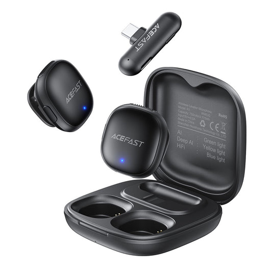 ACEFAST Wireless Lavalier Mic 360° Omnidirectional AI Noise Cancelling - S&N Gadgets