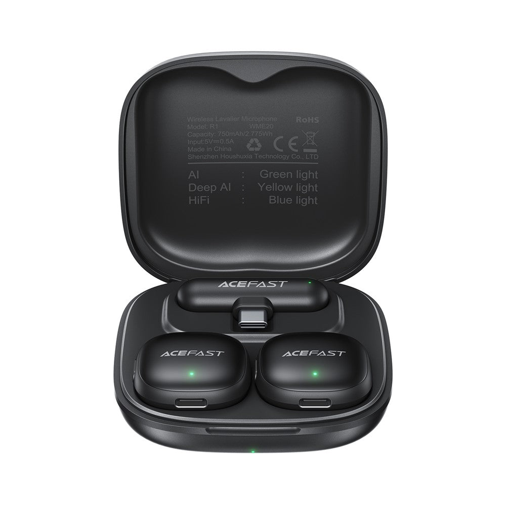 ACEFAST Wireless Lavalier Mic 360° Omnidirectional AI Noise Cancelling - S&N Gadgets