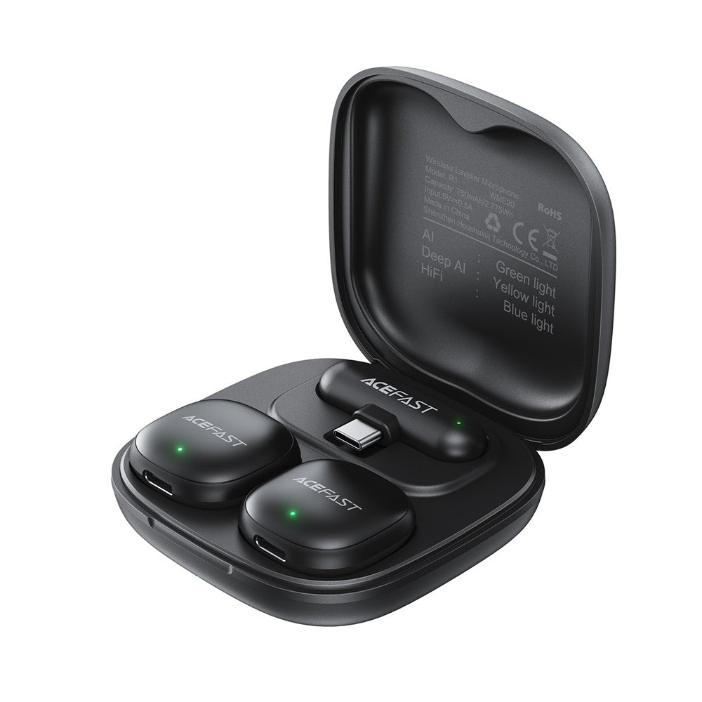 ACEFAST Wireless Lavalier Mic 360° Omnidirectional AI Noise Cancelling - S&N Gadgets