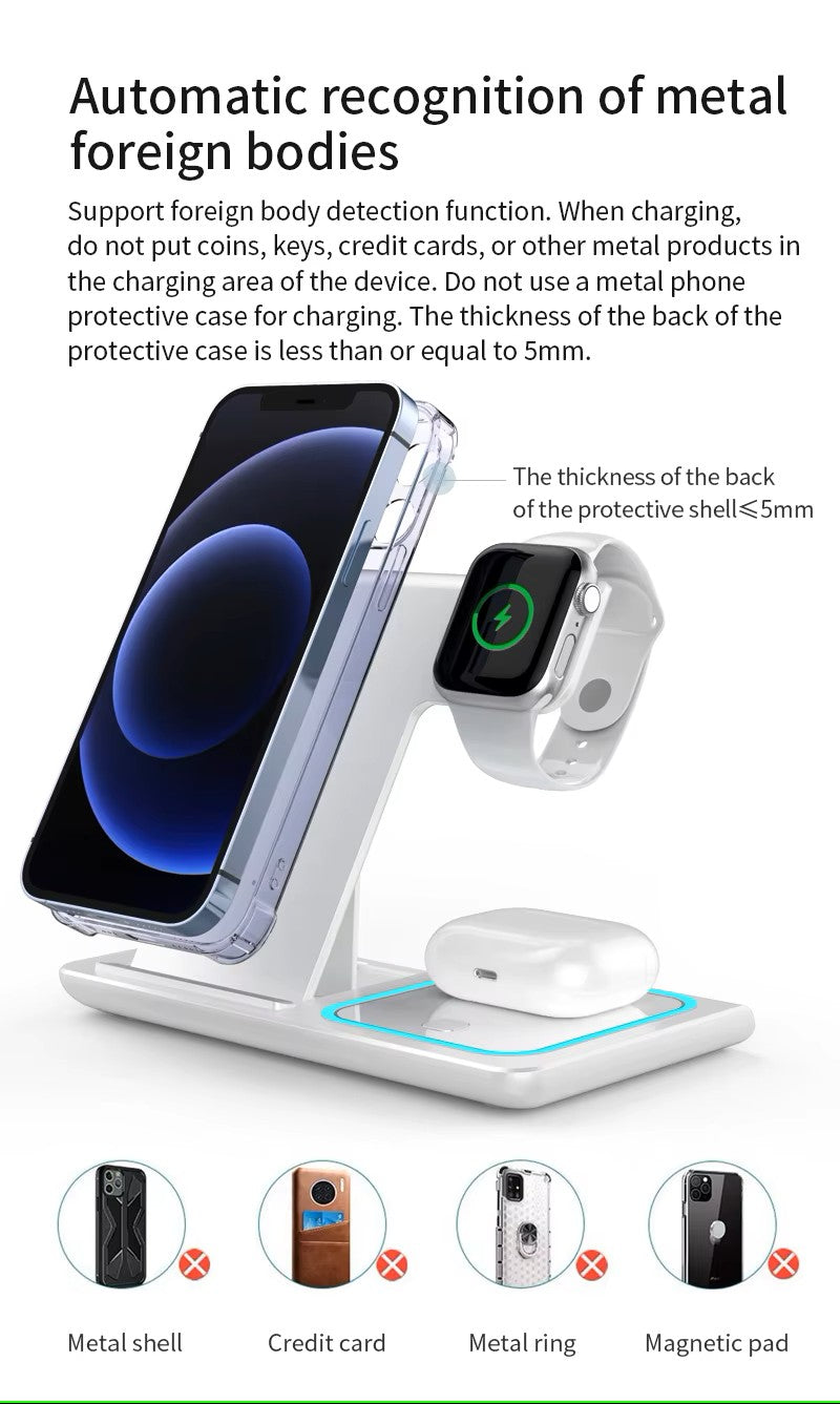 3-in-1 Wireless Power Station - S&N Gadgets