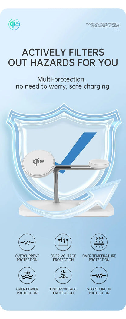 Qi2 3-in-1 Desktop Charging Stand - S&N Gadgets