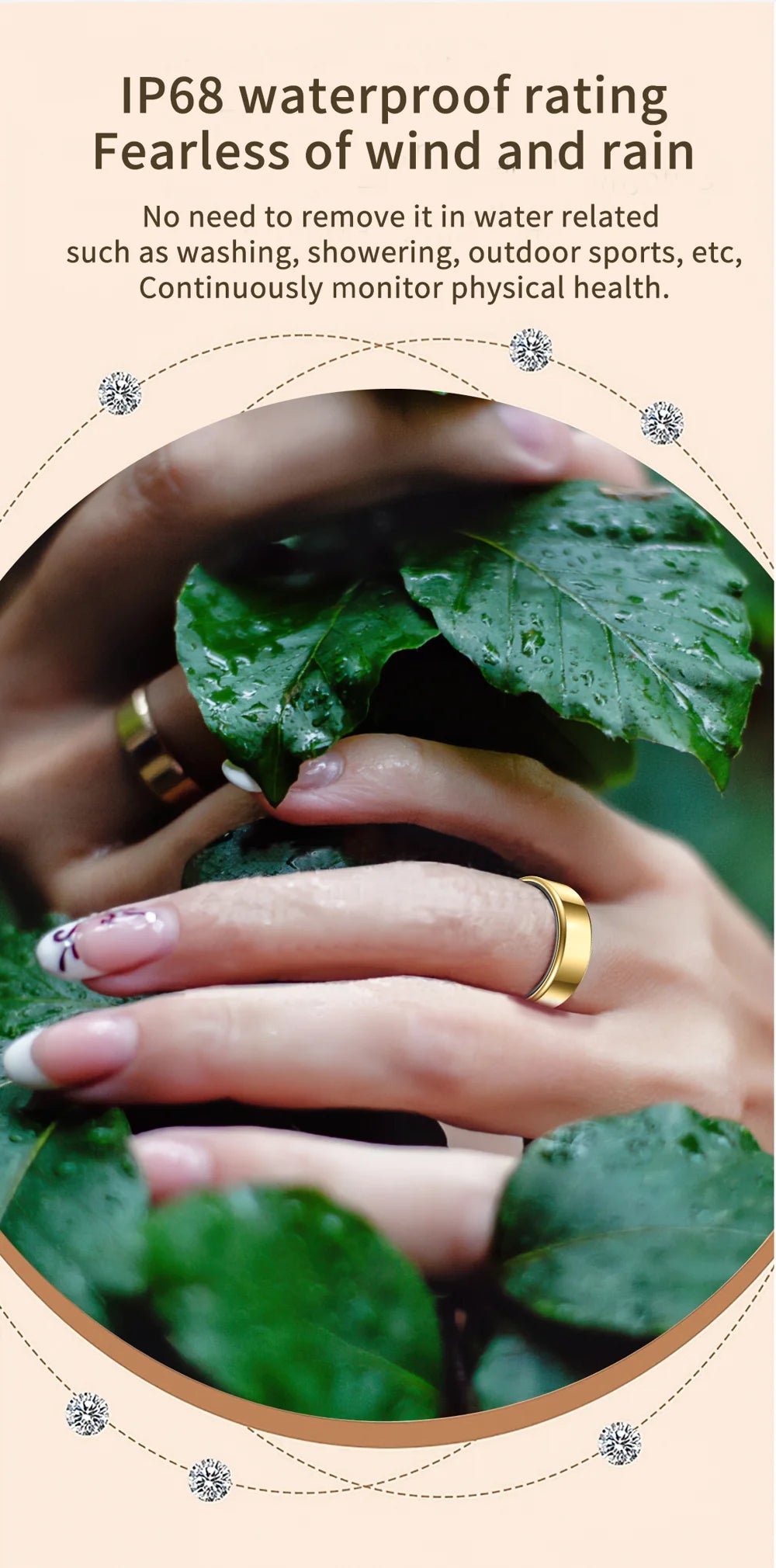 Magnetic Charging Smart Ring with Heart Rate, Blood Oxygen, Sleep Monitoring - S&N Gadgets